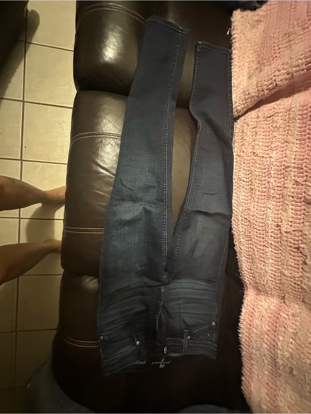 7 For All Mankind Dark Blue Skinny Jeans